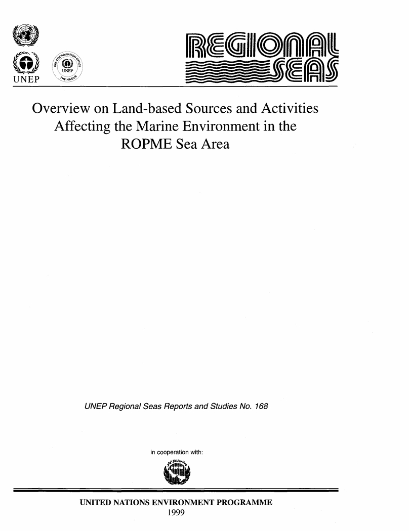 Overview on Land-based Sources and Activities Affecting the Marine Environment in the ROPME Sea Area